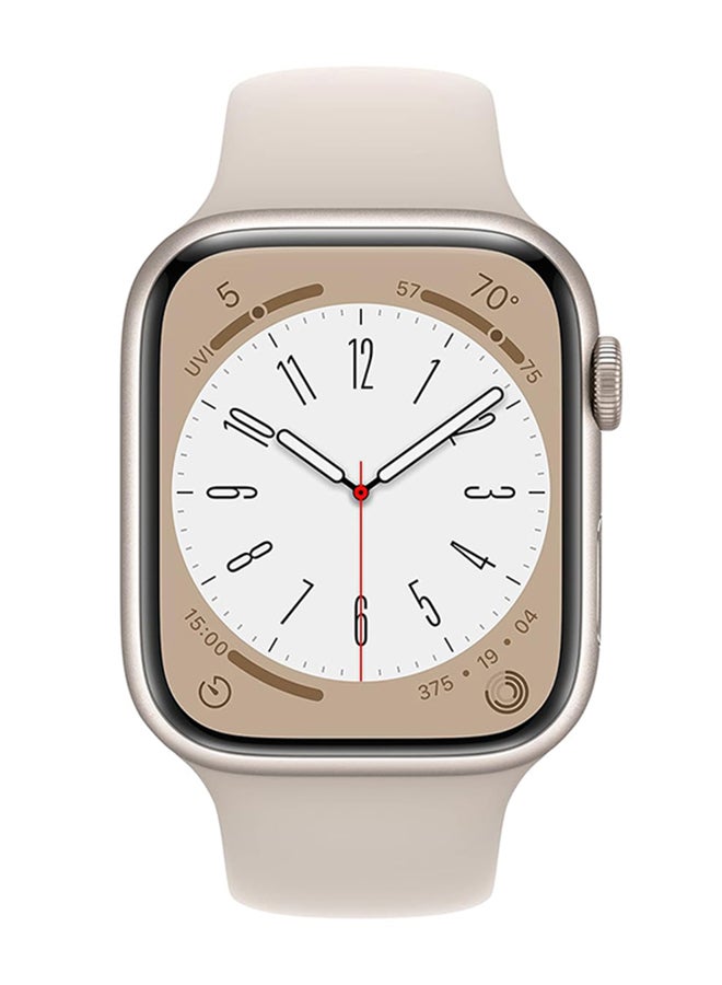 Apple Renewed - Watch Series 8 GPS + Cellular 45mm Aluminium Case With Sport Band Starlight Sport Band Starlight - Image 2
