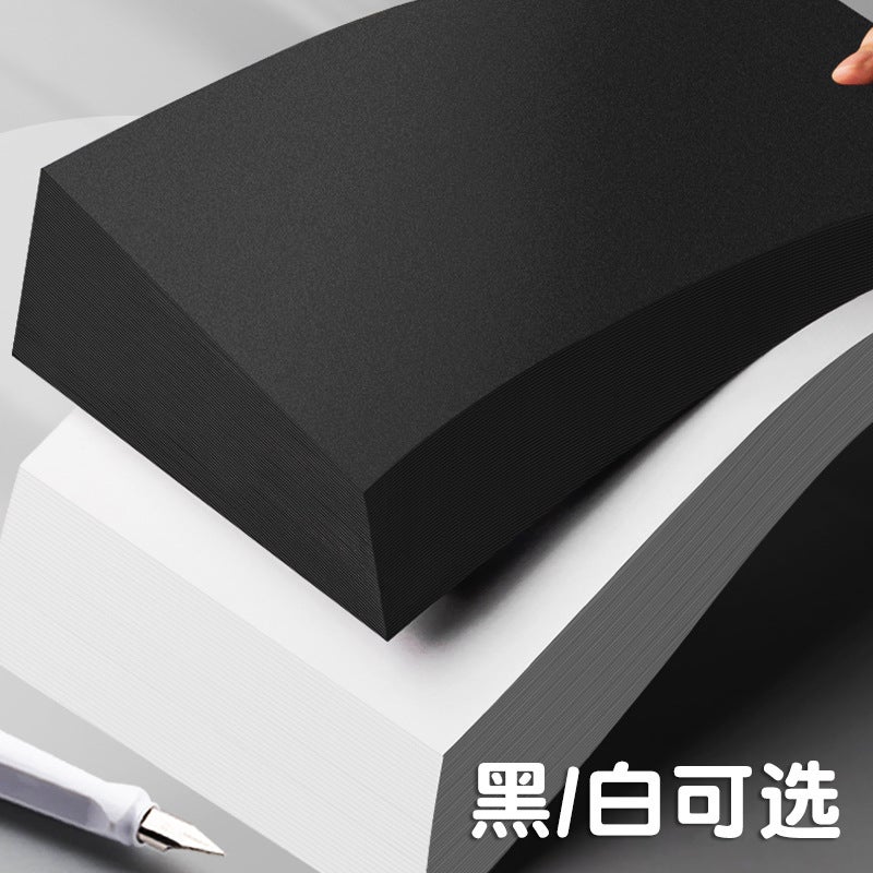 100 Black And White Hard Cardboard A4 Cardboard Large Paper Special Black And White Handmade Diy Production Material Painting Art - Image 4