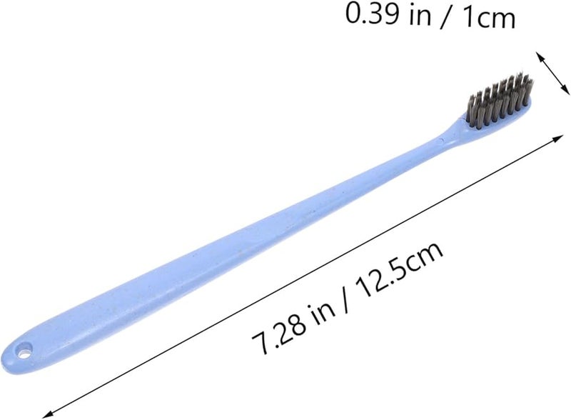 فرش أسنان بالفحم 10 قطع بمقابض من قش القمح وشعيرات ناعمة للكبار - Image 3