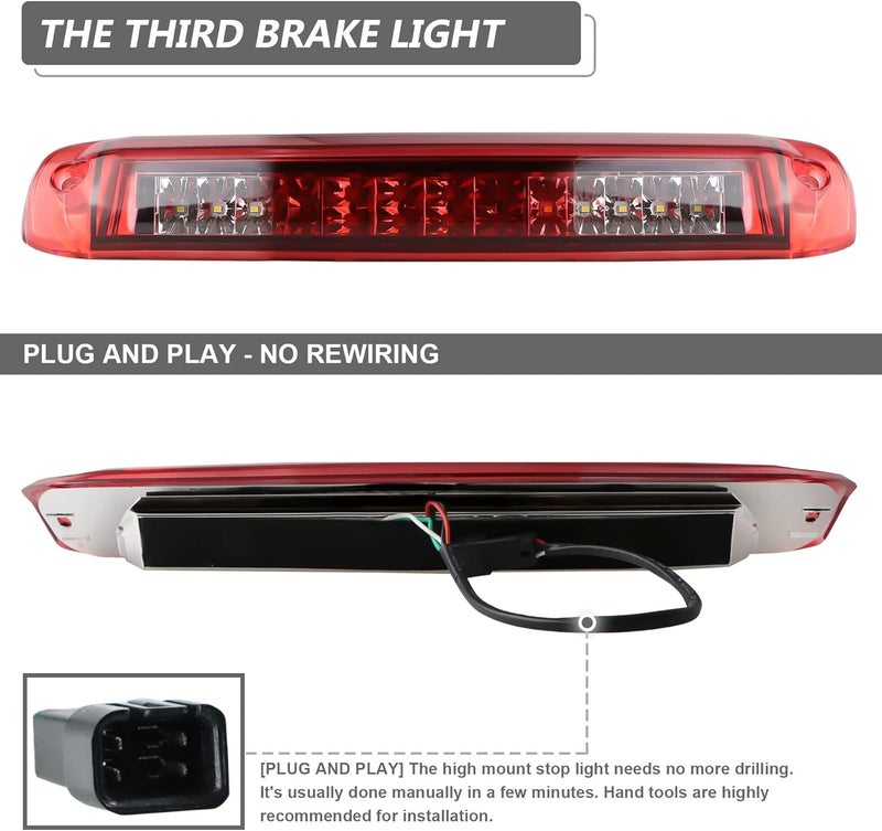 Bomusou LED Third Brake Light for 1999-2007 Chevrolet Silverado/GMC Sierra 1500 2500 3500/HD Classic - Image 3