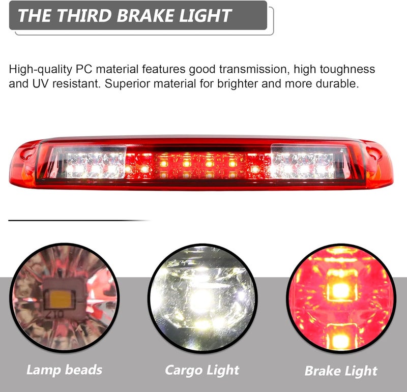 Bomusou LED Third Brake Light for 1999-2007 Chevrolet Silverado/GMC Sierra 1500 2500 3500/HD Classic - Image 5