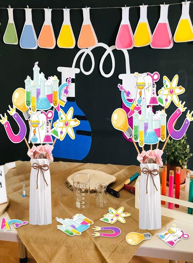 Balterever Science Party Decorations Girl Science Table Decor 24PCS Table Centerpiece Chemistry Lap Science Party Chemistry Party Supplies Science Theme Scientist Laboratory Party Birthday Baby Shower - Image 2