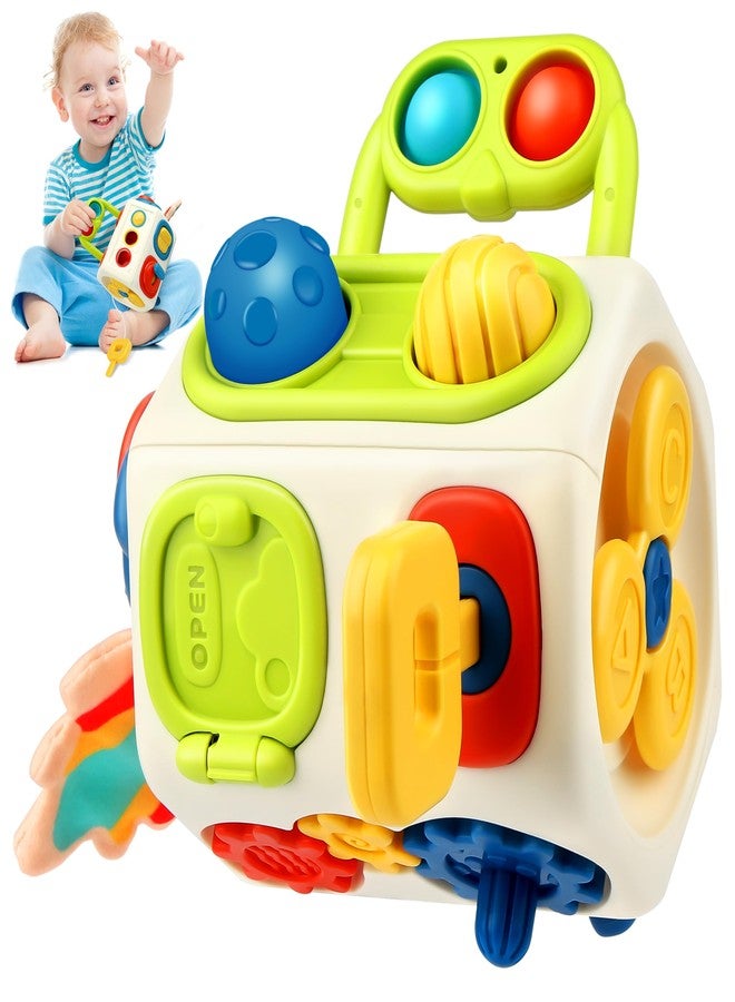 Vanmor 10-in-1 Busy Cube for 18+ Months Toddlers - 8-Sided Montessori Sensory Activity Cube with Fine Motor Skills Learning, Travel Fidget Toys for Airplane Car Seat, Gift for Boys Girls - Image 1