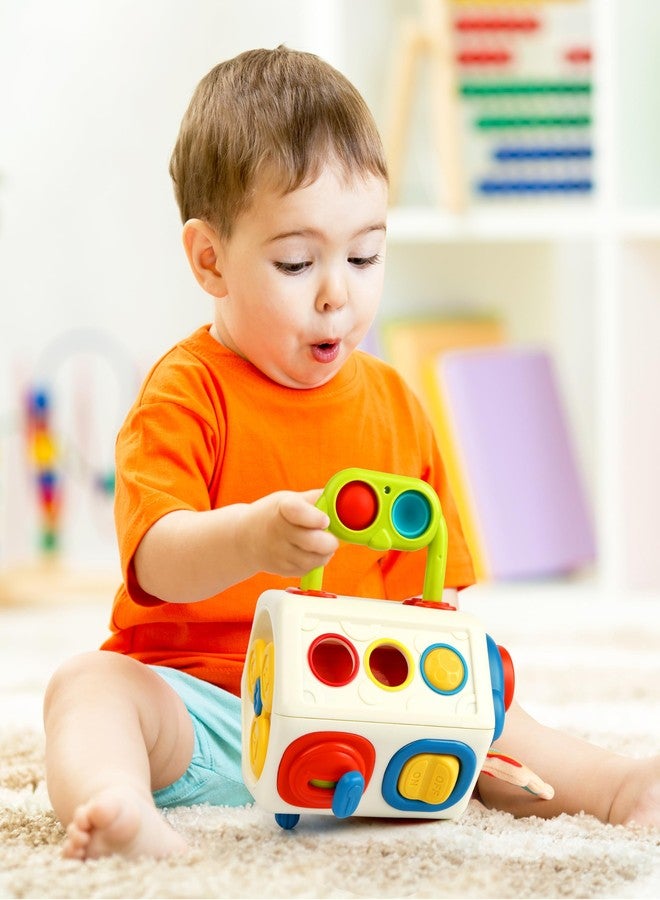 Vanmor 10-in-1 Busy Cube for 18+ Months Toddlers - 8-Sided Montessori Sensory Activity Cube with Fine Motor Skills Learning, Travel Fidget Toys for Airplane Car Seat, Gift for Boys Girls - Image 5