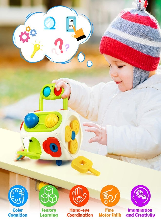 Vanmor 10-in-1 Busy Cube for 18+ Months Toddlers - 8-Sided Montessori Sensory Activity Cube with Fine Motor Skills Learning, Travel Fidget Toys for Airplane Car Seat, Gift for Boys Girls - Image 2