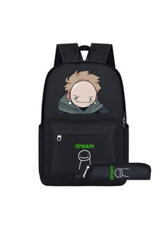 Dream Backpack Large Capacity For Middle Elementary School Students My World Themed Double Shoulder Backpack For Grades 3 To 6 E-two-piece set
