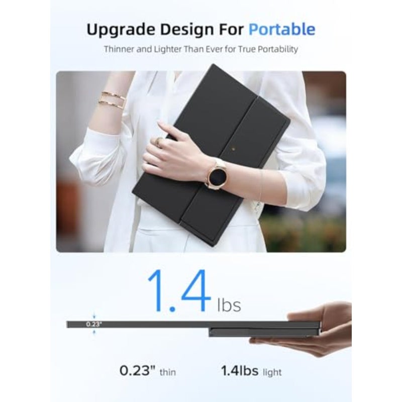 15.6" Touchscreen Portable Monitor 1080P IPS Matte Screen, Ultra-Thin Travel Monitor with Adjustable Stand HDMI USB-C External Display for Laptop, Phone, Mini Host, Game Console - Image 5