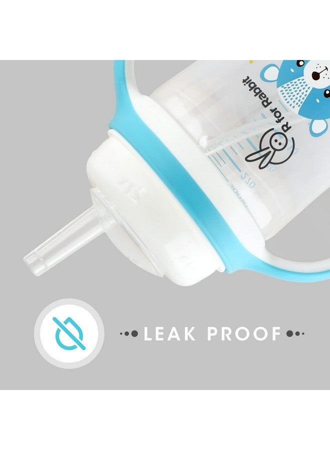 أر فور رابيت زجاجة شرب بالو بيبي بريميوم من R for Rabbit | 10 أونصة سائلة | كوب شرب مضاد للانسكاب مع شفاطة سيليكون ناعمة خالية من مادة BPA وغير سامة للأطفال الرضع أو الأطفال من سن 12 شهرًا فما فوق - (300 مل أزرق) - Image 5
