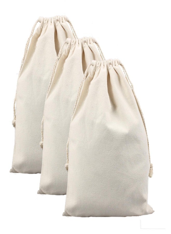 MTGHYARE 3 Pack Large Christmas Bags Drawstring Blank Canvas Gift Bags Santa Sack 18"x26.8" DIY Extra Large Reusable Burlap Xmas Gift Heavy Duty Laundry Bags with Drawstring - Image 1