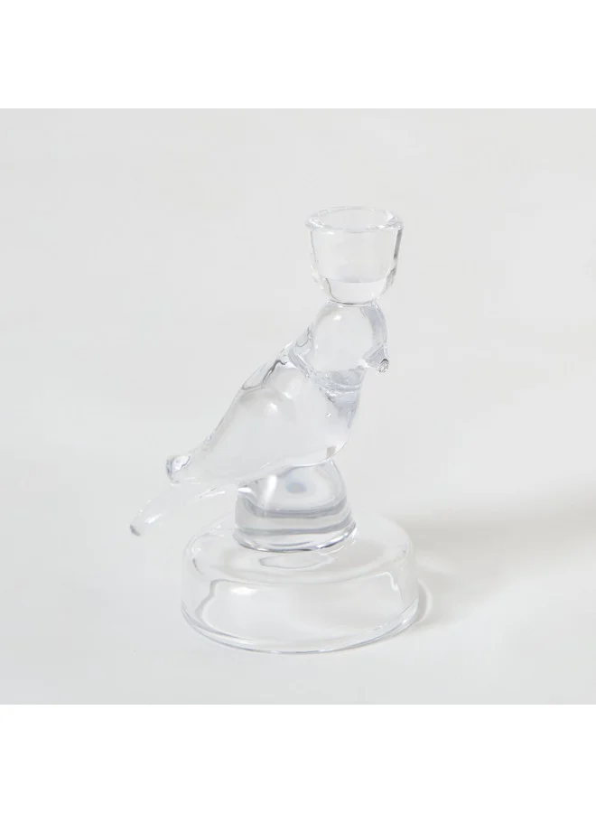 Home Box Vega Glass Bird Candleholder 13 x 16.5 x 9.5 cm