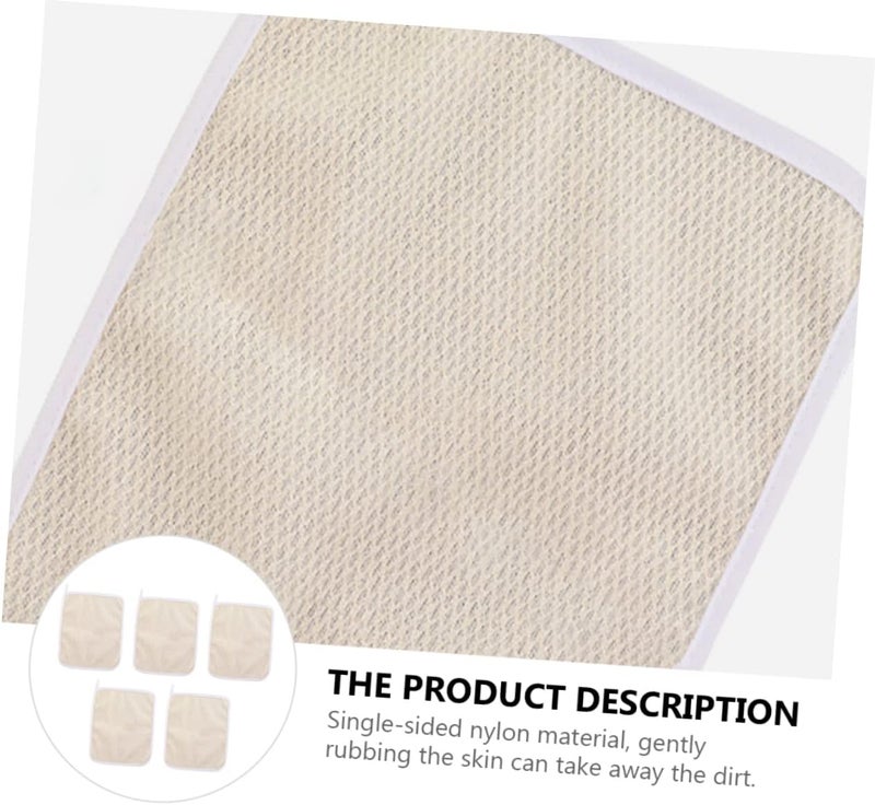 GALPADA 5Pcs Exfoliating Shower Towels Bath Cloths for Quick Dry Scrub Cloths Lightweight and Durable Exfoliating Washcloths for Travel and Home Use - Image 4