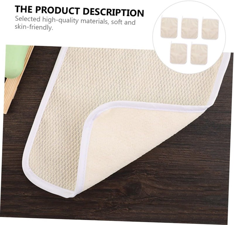 GALPADA 5Pcs Exfoliating Shower Towels Bath Cloths for Quick Dry Scrub Cloths Lightweight and Durable Exfoliating Washcloths for Travel and Home Use - Image 2