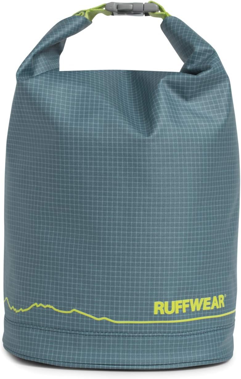 Ruffwear, Kibble Kaddie Dog Food Travel Bag, Roll-Down Closure Storage, Easy-Pour Spout, Compact Waterproof Odor-Sealing Liner with Stash Pocket, 10L/42 Cups, Camping Road Trip Essential, Slate Blue - Image 1