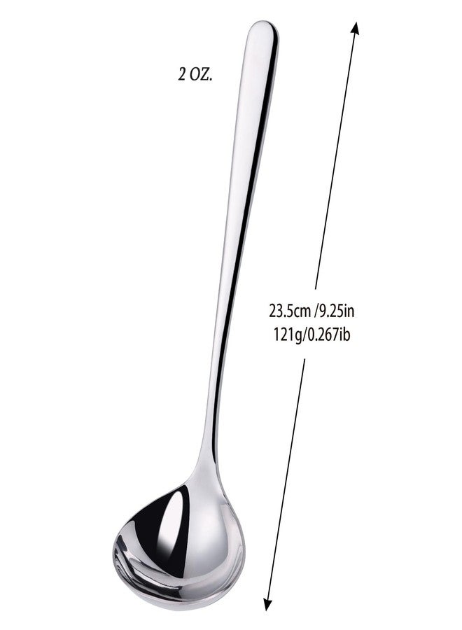 Mafier 2 oz. Soup Ladle SUS304 Stainless Steel Gravy Ladle for Serving,9.5 Inch Sauce Ladle Spoon(Silver)(Set of 2) - Image 3