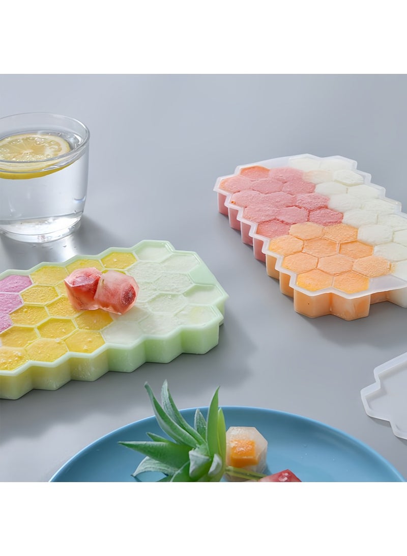 Leon Home (5-piece set) honeycomb ice mold, ice tray, silicone small ice tray, honeycomb ice ball mold with lid for making ice, reusable  - Image 5