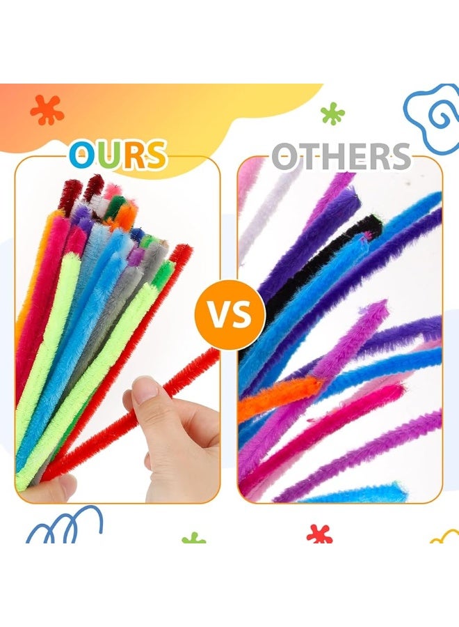 Caydo 200 PCS Thick Pipe Cleaners Craft Supplies MultiColor Chenille Stems for Art and Craft Projects Creative DIY Decorations 12inch x 6mm - Image 5