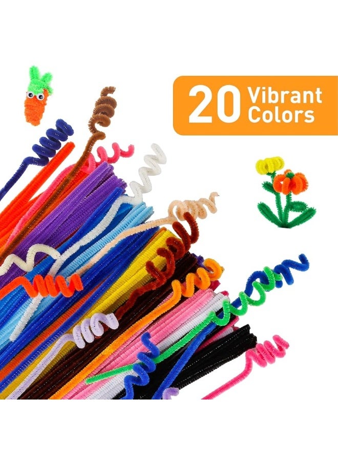 Caydo 200 PCS Thick Pipe Cleaners Craft Supplies MultiColor Chenille Stems for Art and Craft Projects Creative DIY Decorations 12inch x 6mm - Image 2