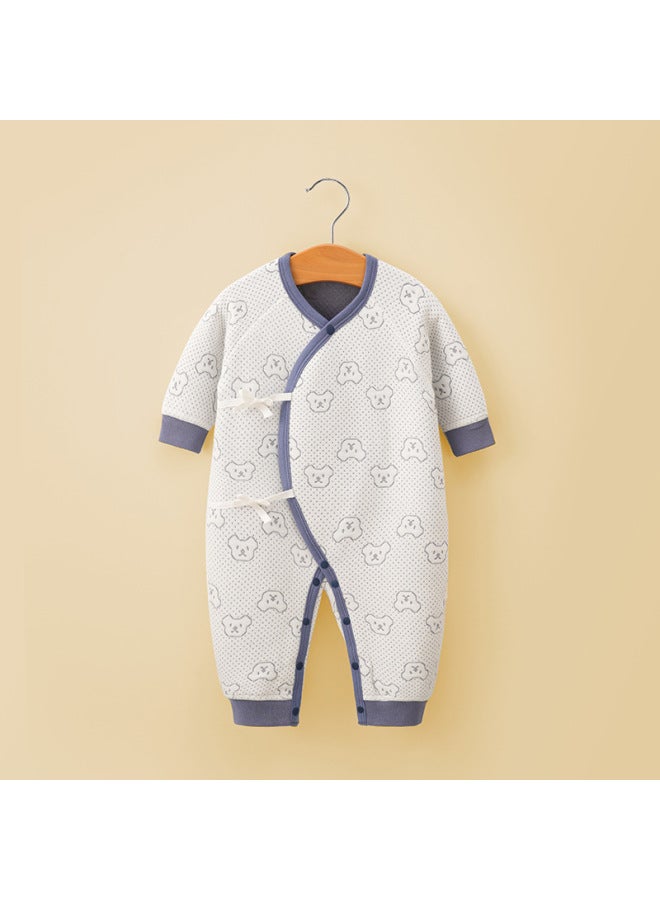 Baby Clothes Cotton-padded Jumpsuit Class A Newborn Jumpsuit Autumn And Winter Long-sleeved Thickened Pure Cotton Butterfly Jacket