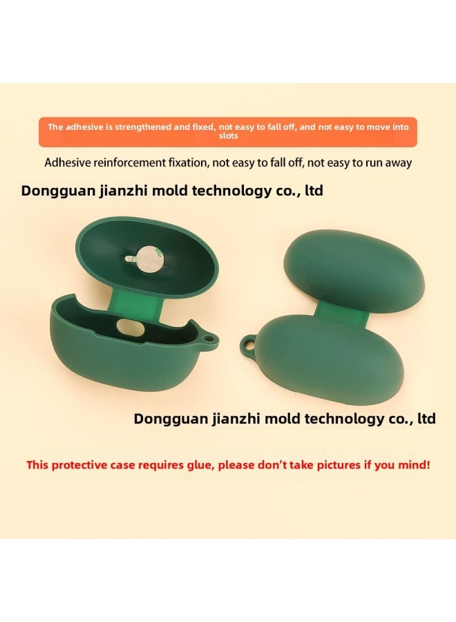 Loquat Suitable For NANK Clip Super Headset Protective Cover Silicon Soft Rubber Earphone Case Charging Storage Bag-Color:Dark Green-Model:NANK Clip Super - Image 5