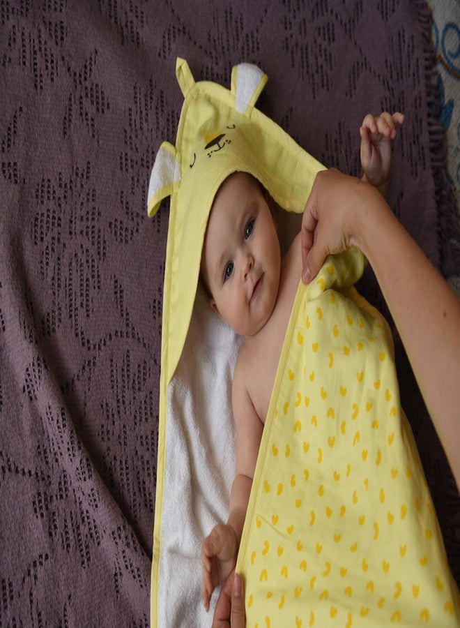 VAYA LY'L-Sun Baby Hooded Towel, Ultra Soft & Quick Absorbent Bath Towel for Newborns & Toddlers, 100% Cotton, Gentle on Baby’s Skin, Lightweight & Travel-Friendly, Color - Lion - Image 1