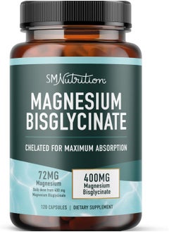 SMNutrition Magnesium Bisglycinate, Chelate Maximum Absorption 120 Capsules  - Image 1