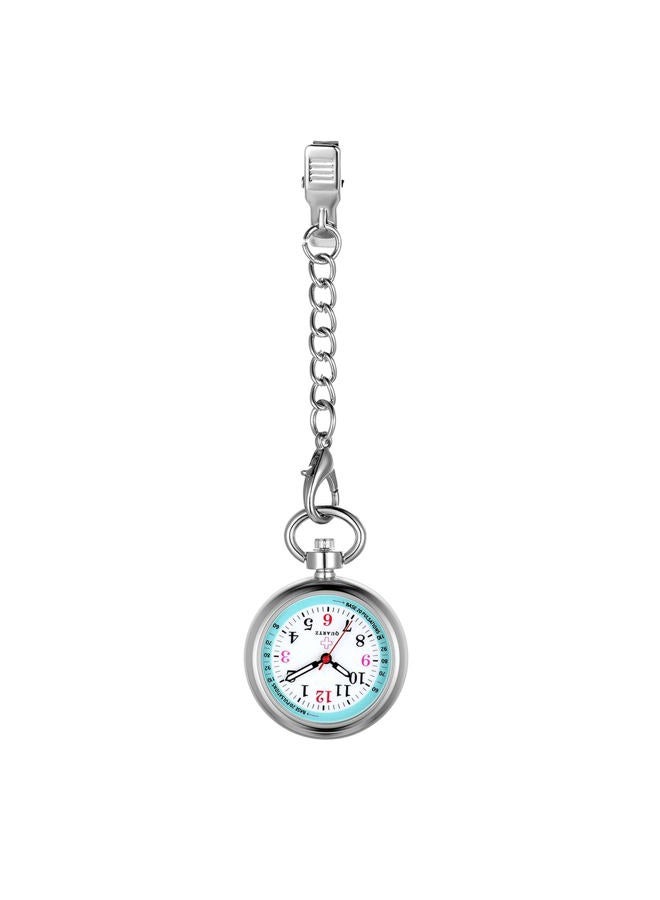 Avaner Clip on Hanging Lapel Watch Stainless Steel Fob Watch Analog Quartz Nurse Watch, a, - Image 1