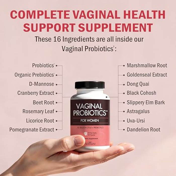BioSchwartz Vaginal Probiotics for Women Supplement with Prebiotics Lactobacillus Crispatus - Supports Women's Health by Promoting Healthy Vaginal Odor, Flora, PH Balance - 30 Day Supply, 30 Capsules - Image 4