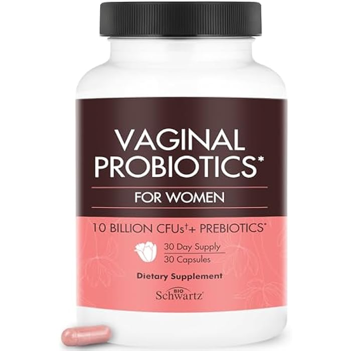 BioSchwartz Vaginal Probiotics for Women Supplement with Prebiotics Lactobacillus Crispatus - Supports Women's Health by Promoting Healthy Vaginal Odor, Flora, PH Balance - 30 Day Supply, 30 Capsules - Image 1