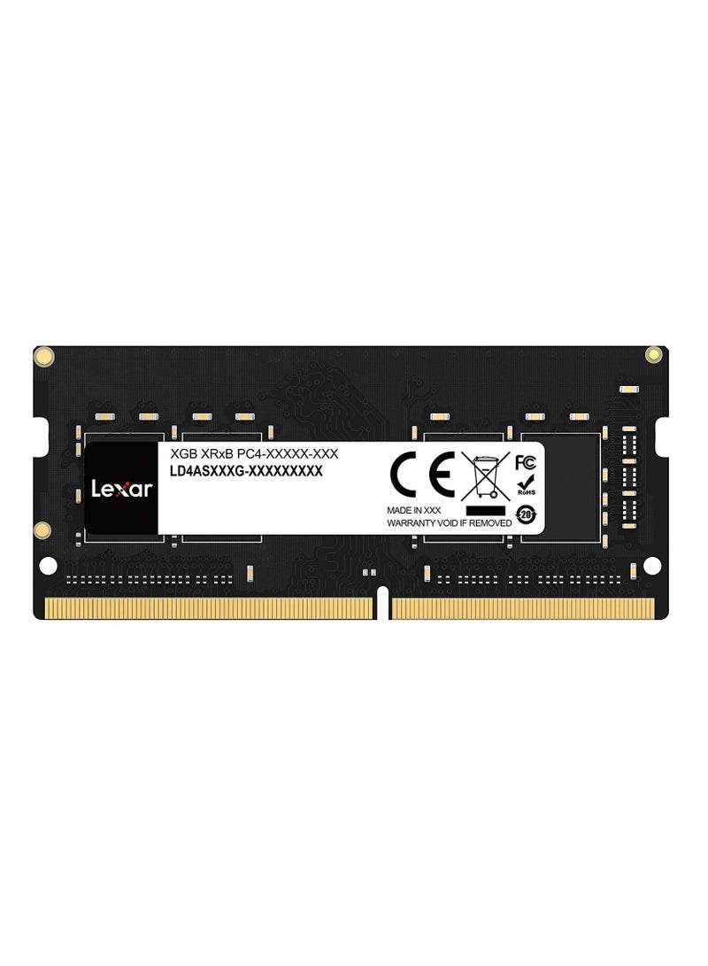 Lexar 16GB DRAM, DDR4 3200 MHz SODIMM LAPTOP Memory For Everyday Users, Performance Upgrade LD4AS016G-B3200GSST Black - Image 1