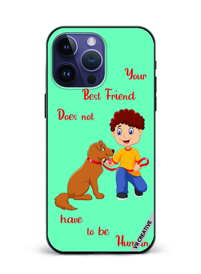 VR CREATIVE Protective Case Cover For Apple iPhone 16 Pro Max Dog With Child Design Multicolour