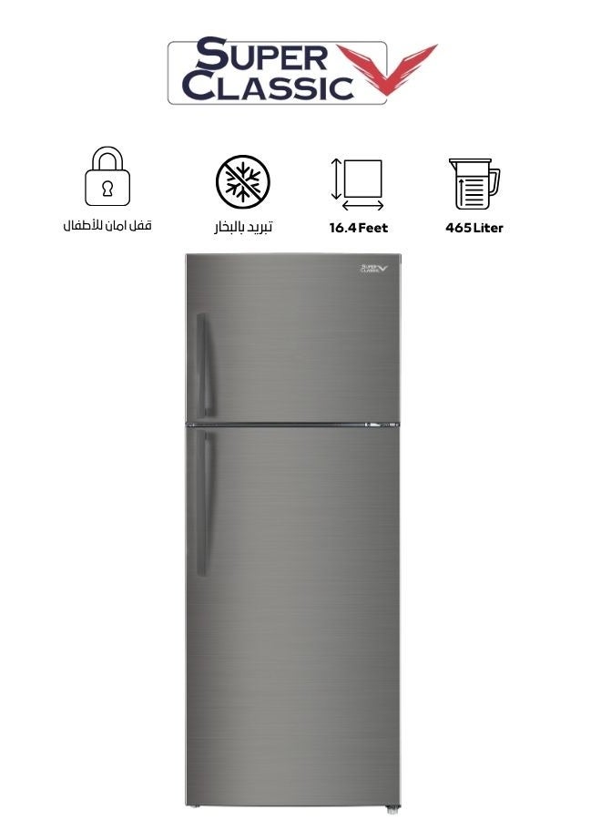 SUPER CLASSIC Refrigerator, 465 Liters, 16.40 Feet, Silver - SPCRF-579N - Image 1