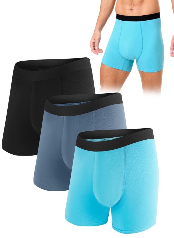 SUNCHIRI Men's Incontinence Underwear, Heavy Absorbent Washable Leak-Proof Reusable Boxer Brief 3 Pack (Multicolor01, Large - Image 1