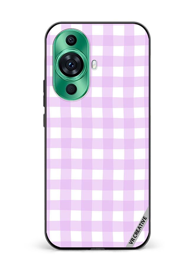 VR CREATIVE Protective Case Cover For Huawei nova 11 Ultra Classic Checkered Plaid Purple Seamless Pattern Design Multicolour - Image 1