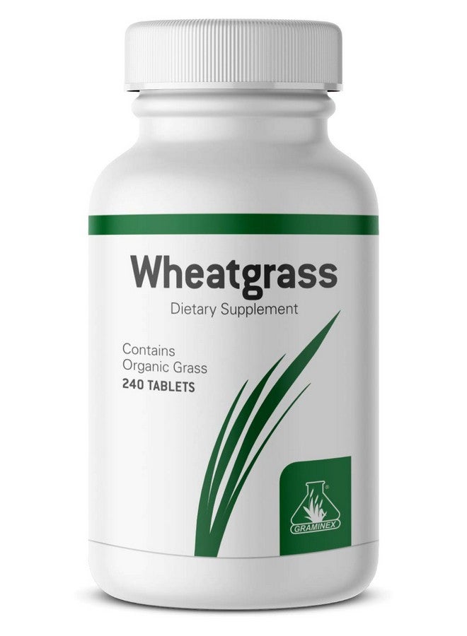 GRAMINEX Wheatgrass Tablets Natural Immunity Antiaging Support Boosts Energy Wellness Amino Acids Vitamins Minerals Antioxidants Greens Superfood Supplement 240 Nongmo Tabs - Image 1