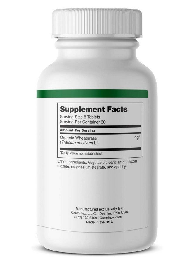 GRAMINEX Wheatgrass Tablets Natural Immunity Antiaging Support Boosts Energy Wellness Amino Acids Vitamins Minerals Antioxidants Greens Superfood Supplement 240 Nongmo Tabs - Image 3