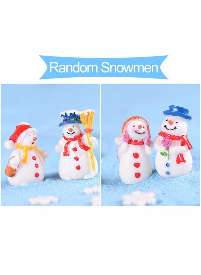KUUQA Mini Assorted Pine Trees Bottle Brush Trees with Snowmen, Reindeer, Mini Garden Wooden Bench, Street Lamps Miniature Ornaments for Christmas Village Decoration Ornaments Winter Decor(Set of 31) - Image 3