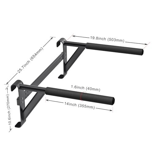 Kipika Gymnastic Stall Bar - 2"x2" Swedish Ladder with 1" Hole, Wall Mounted Pull-up Bar Ladder Suspension Trainer, Solid Wood Grips Gymnastics Training Bar for Home, Wall Gym, School - Image 5