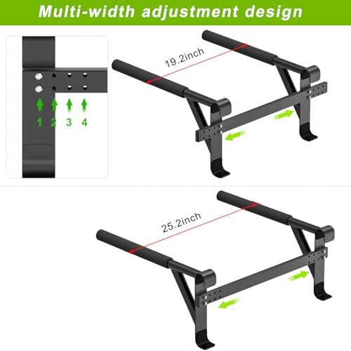 Kipika Gymnastic Stall Bar - 2"x2" Swedish Ladder with 1" Hole, Wall Mounted Pull-up Bar Ladder Suspension Trainer, Solid Wood Grips Gymnastics Training Bar for Home, Wall Gym, School - Image 4