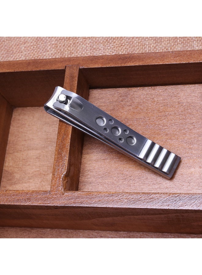 Premium Stainless Steel Nail Clipper for Hands and Feet with Precision Curved Blades for Clean and Safe Cutting, Classic Practical Design with Decorated Pressure Lever and Anti-Slip Grip, Personal Nail Care Tool Ideal for Home and Professional Use, Durable Matte Silver Finish, Easy to Use, Perfect for Gifts and Travel, Long-Lasting Rust-Resistant Nail Cutter for Men, Women, and Children, High-Performance Nail Trimmer with Strong Pivot for Full Control, Daily Use or Salon Professional Nail Care, Ergonomic Design for Safe, Accurate, and Effortless Nail Trimming - Image 3