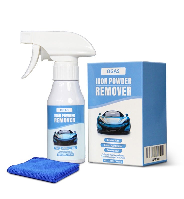 OGAS Iron Powder Remover Spray 120ml – Wheel Dust & Brake Dust Remover, Rust Fallout Cleaner for Car Paint & Wheels - Image 1