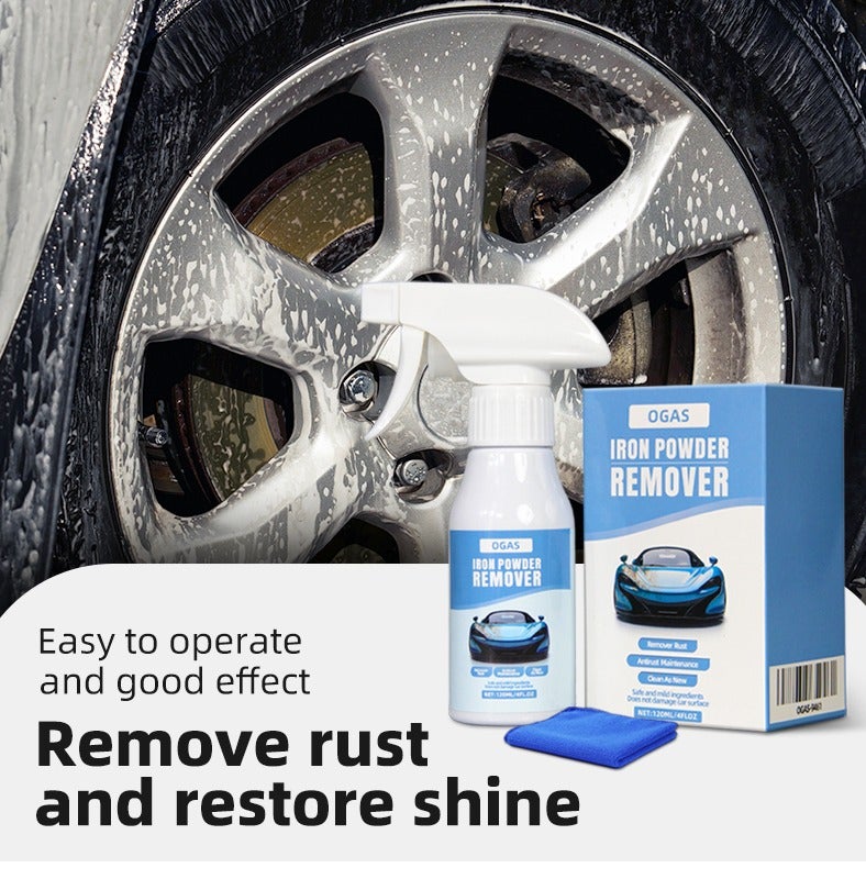 OGAS Iron Powder Remover Spray 120ml – Wheel Dust & Brake Dust Remover, Rust Fallout Cleaner for Car Paint & Wheels - Image 2