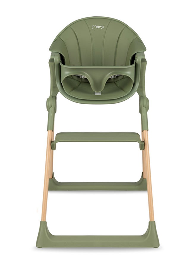 Momi KALA Comfortable Baby Feeding High Chair with Adjustable Tray, Foldable High Chair with Safety Belts for Babies Toddler 6-36 Month of Age - Green - Image 3