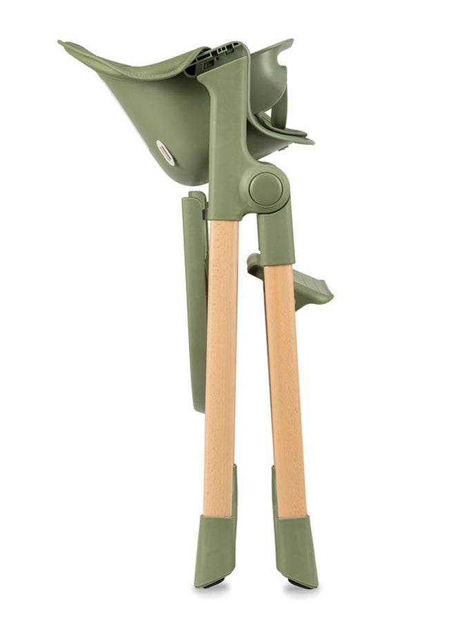 Momi KALA Comfortable Baby Feeding High Chair with Adjustable Tray, Foldable High Chair with Safety Belts for Babies Toddler 6-36 Month of Age - Green - Image 5