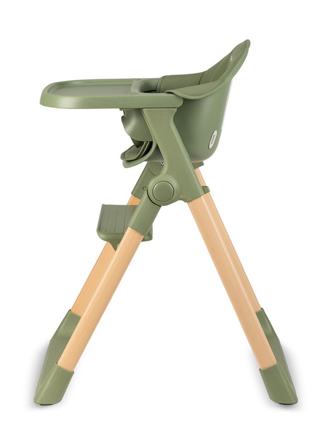 Momi KALA Comfortable Baby Feeding High Chair with Adjustable Tray, Foldable High Chair with Safety Belts for Babies Toddler 6-36 Month of Age - Green - Image 2