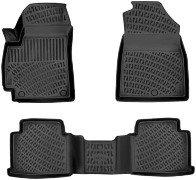 RizLiner Hyundai Elantra 2017-2020 (No GT Models) Floor Mats 3D Custom Fit Compatible with Hyundai Elantra Rubber Car Mats Laser Measured Floor Liner All Weather Odorless Non-Slip TPE (Front & Rear) - Image 3