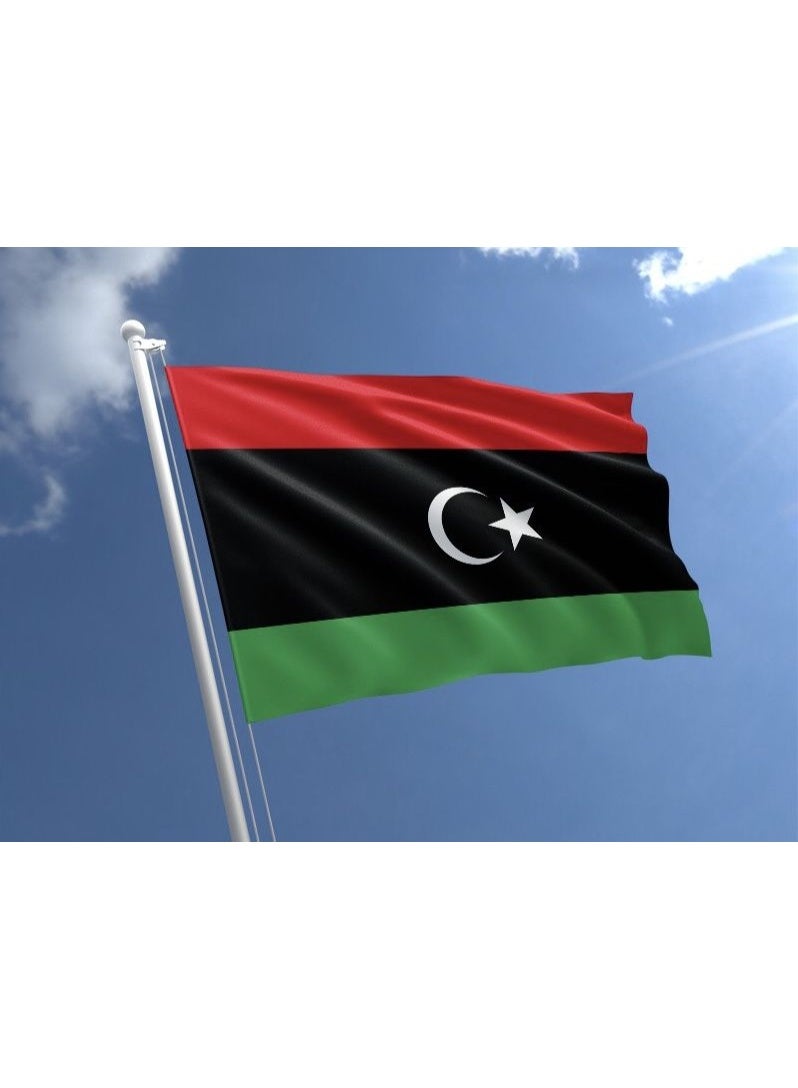 ARS Libya Flag - Heavy-Duty 210D Satin, Libya Flag for Outdoor/Indoor, Fade Resistant, Flag Day, And Home-Polyester, Sport Day, FIFA Cup-Size Available - Image 2