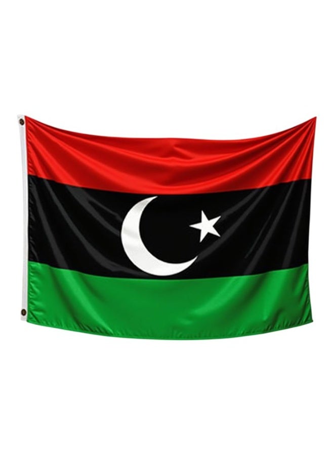 ARS Libya Flag - Heavy-Duty 210D Satin, Libya Flag for Outdoor/Indoor, Fade Resistant, Flag Day, And Home-Polyester, Sport Day, FIFA Cup-Size Available - Image 1