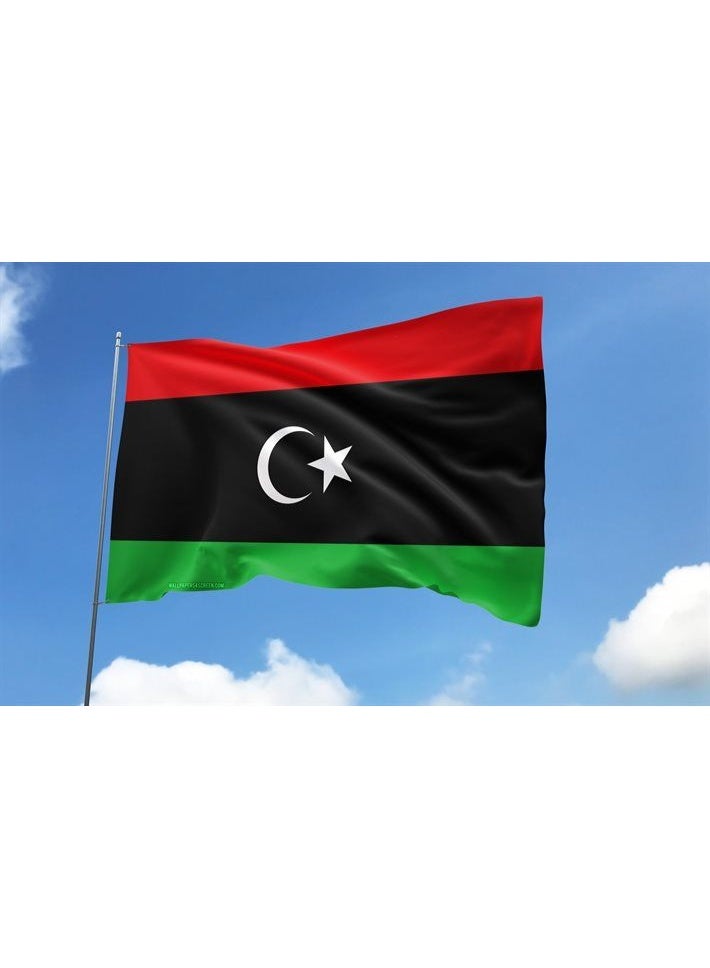 ARS Libya Flag - Heavy-Duty 210D Satin, Libya Flag for Outdoor/Indoor, Fade Resistant, Flag Day, And Home-Polyester, Sport Day, FIFA Cup-Size Available - Image 3