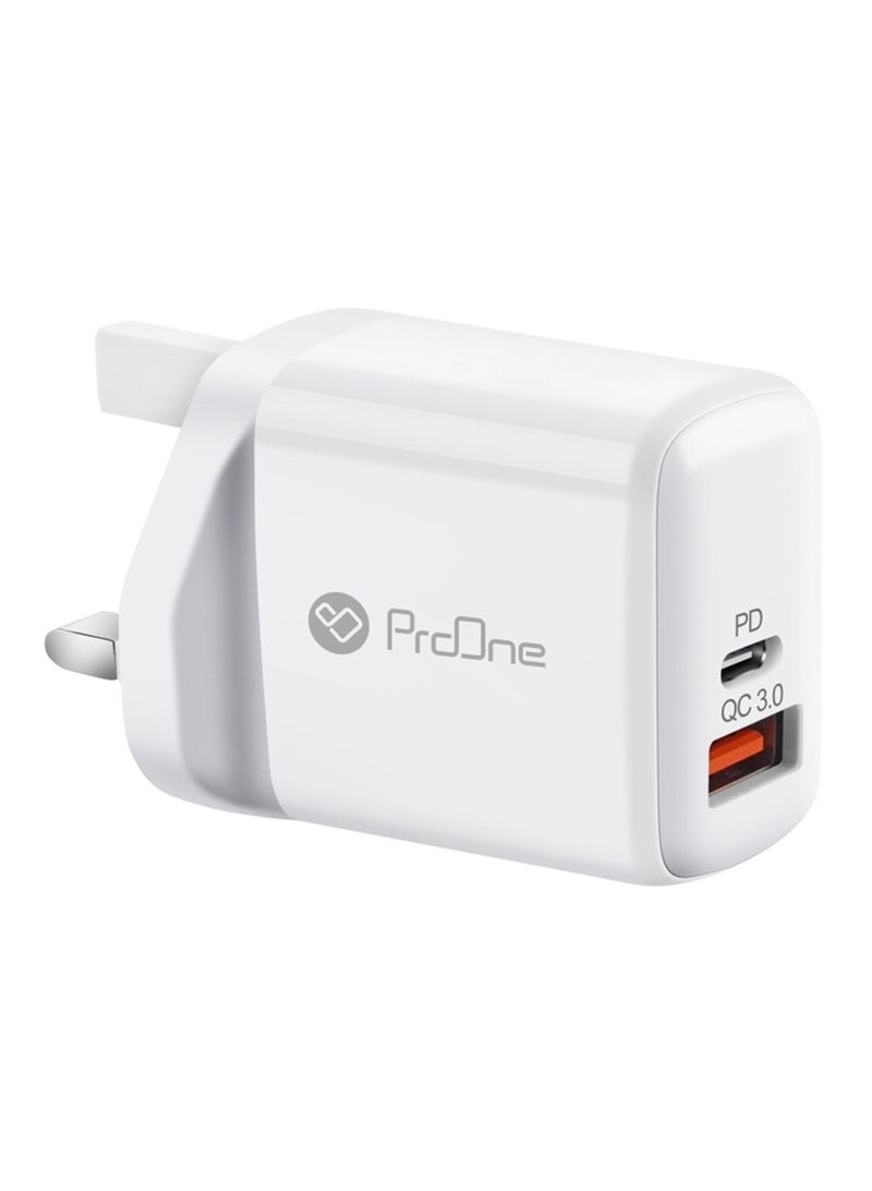 ProOne ProOne 20W  QC3.0 + PD Fast USB C Charger, Charging adapter, wall charger Type-C Power Plug, Universal Travel Adapter, USB-C Plug for Phone 15/15 Pro Max/15 Pro/15 Plus/14/13/12/11, ect  - Image 2