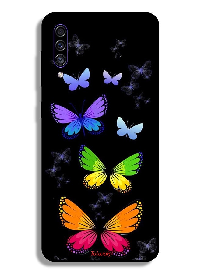 Tolwak Samsung Galaxy A50 Protective Case Cover Colorful Butterflies - Image 1